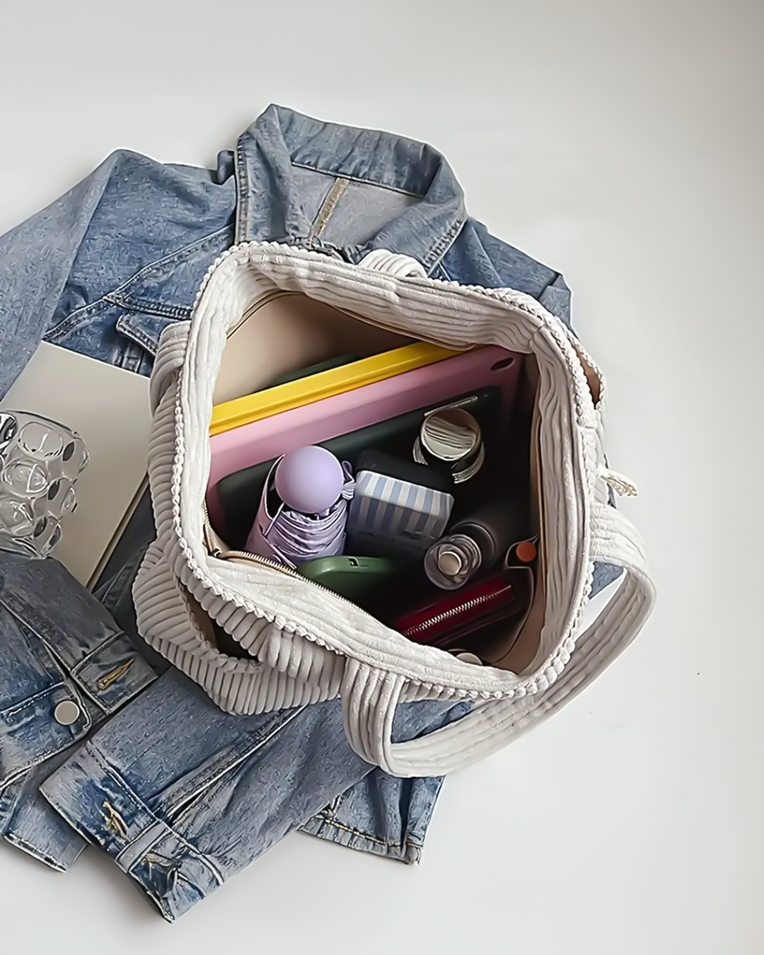 Ribbed Tote Bag