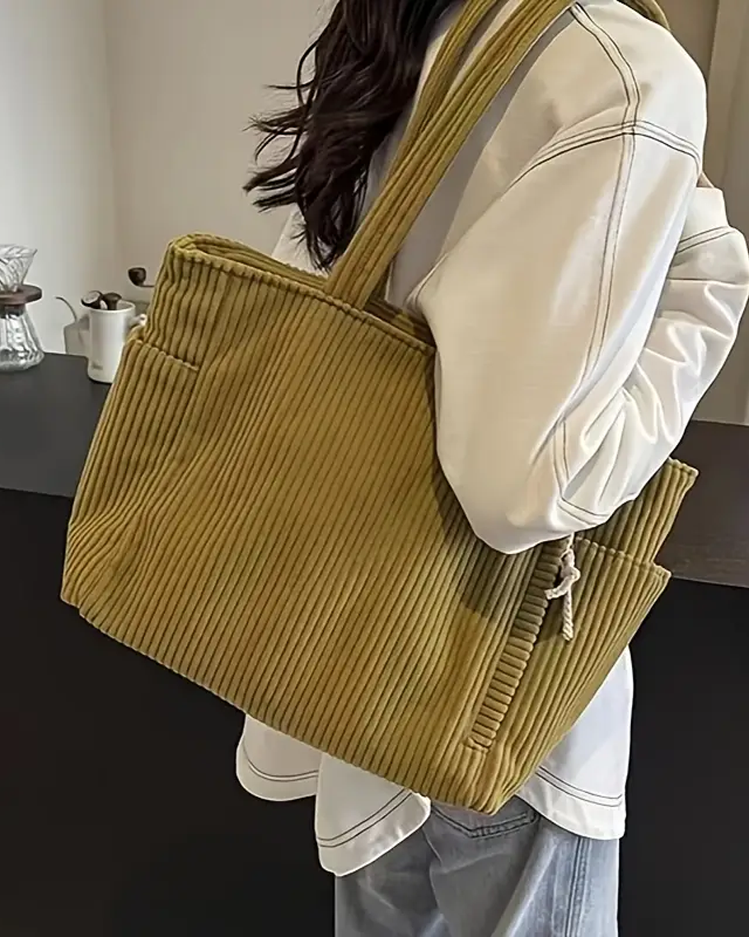 Ribbed Tote Bag
