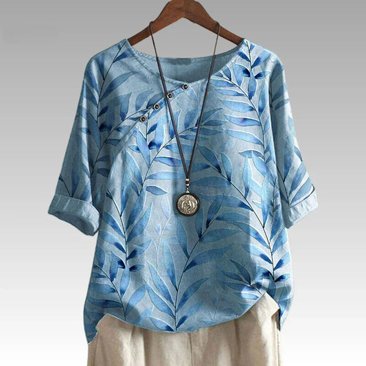 Amar Button Accent Blouse