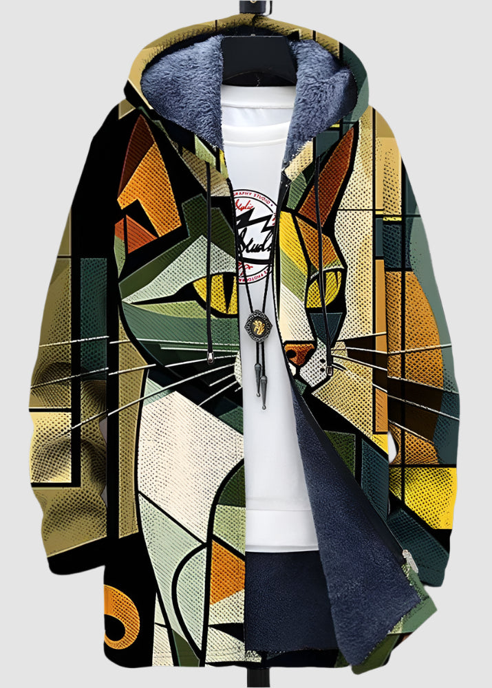 Artistic Fleece-Lined Jacket
