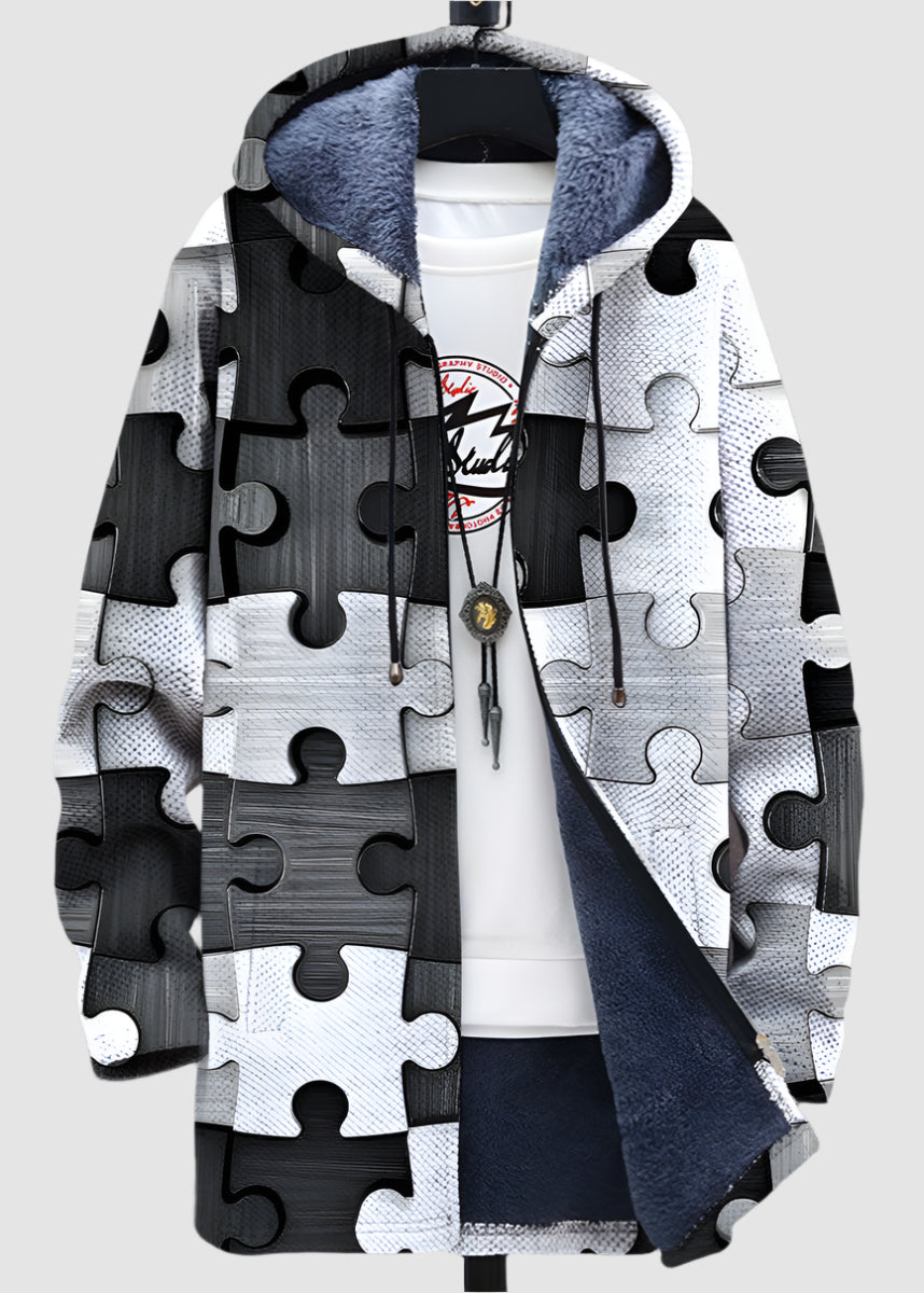 Artistic Fleece-Lined Jacket