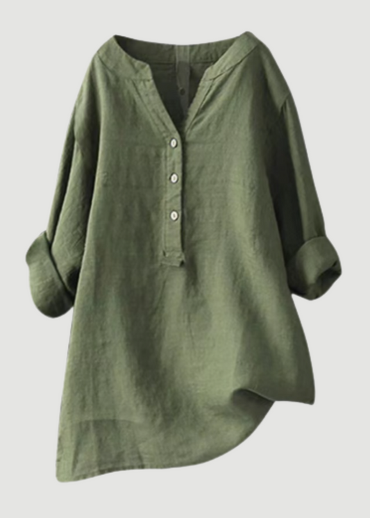 Airy and Comfortable Button-Up Shirt