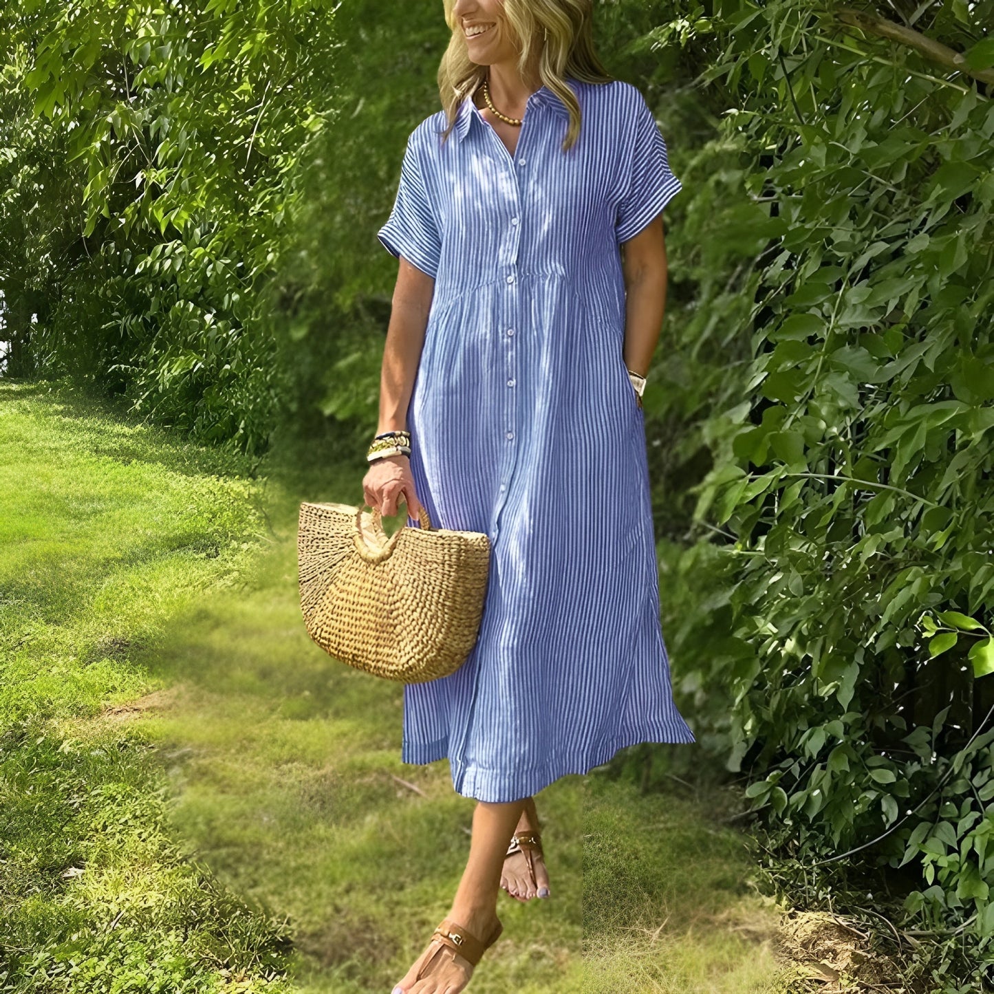 Striped Shirtdress