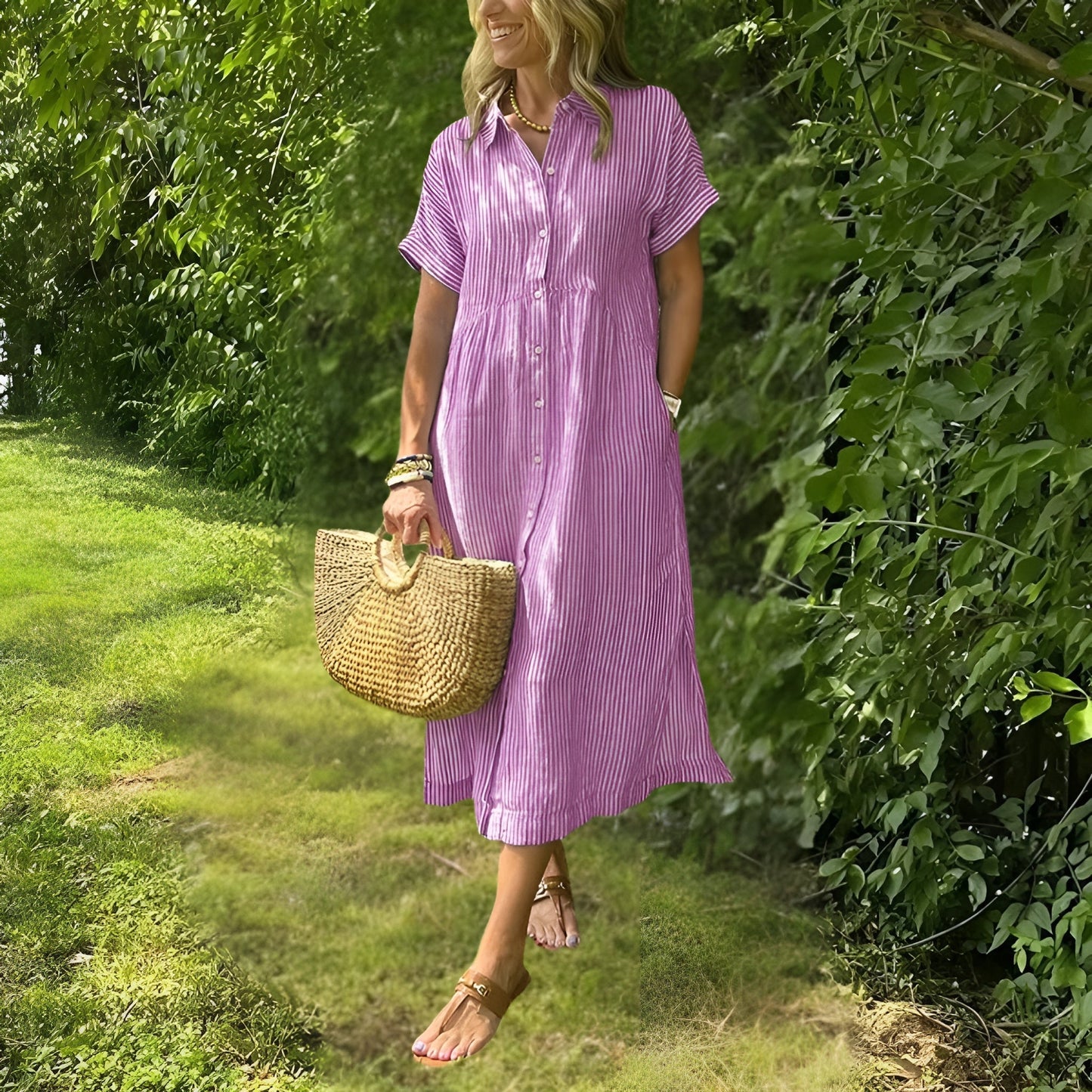 Striped Shirtdress
