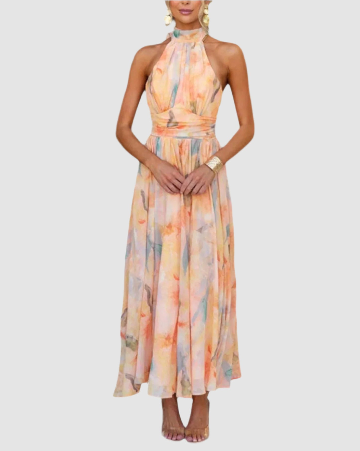 Romantic Watercolour Maxi Dress