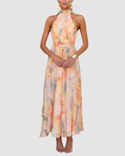 Romantic Watercolour Maxi Dress