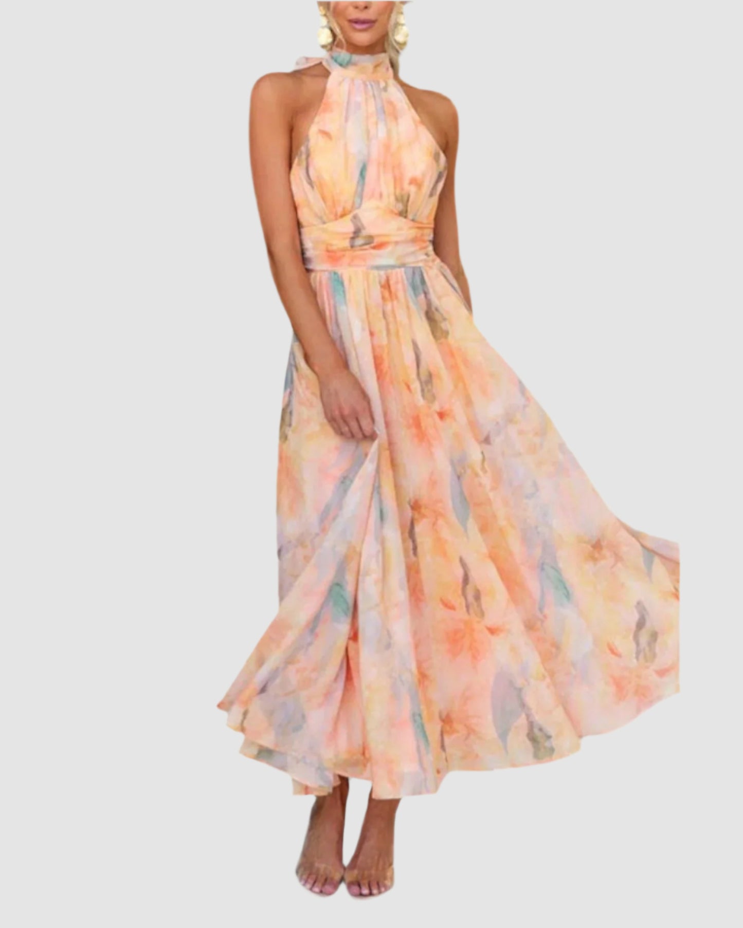 Romantic Watercolour Maxi Dress