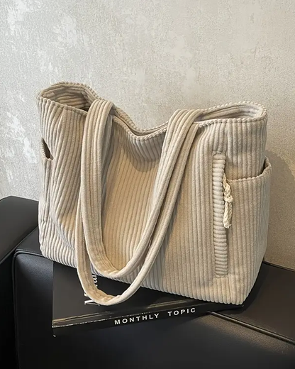 Ribbed Tote Bag