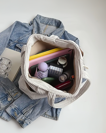 Ribbed Tote Bag