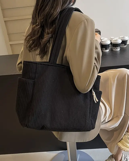 Ribbed Tote Bag