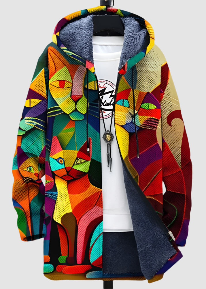 Artistic Fleece-Lined Jacket