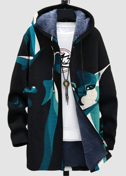 Artistic Fleece-Lined Jacket