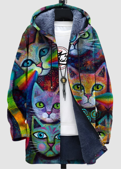 Artistic Fleece-Lined Jacket