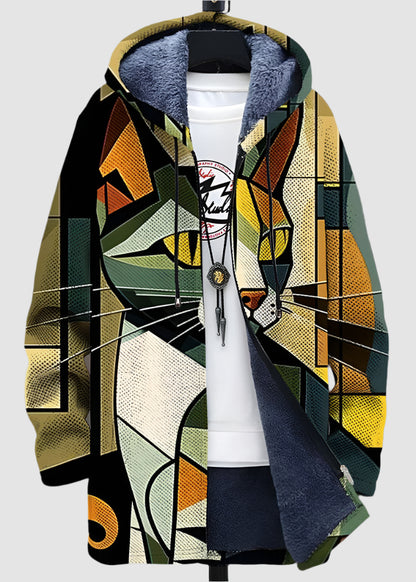Artistic Fleece-Lined Jacket
