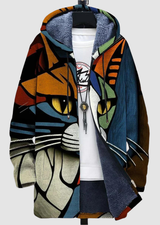 Artistic Fleece-Lined Jacket
