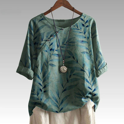 Amar Button Accent Blouse