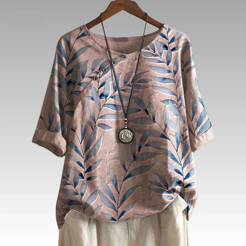 Amar Button Accent Blouse