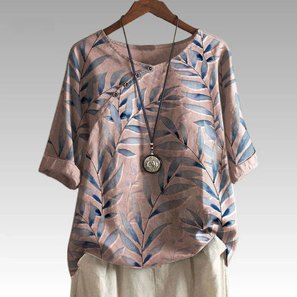 Amar Button Accent Blouse