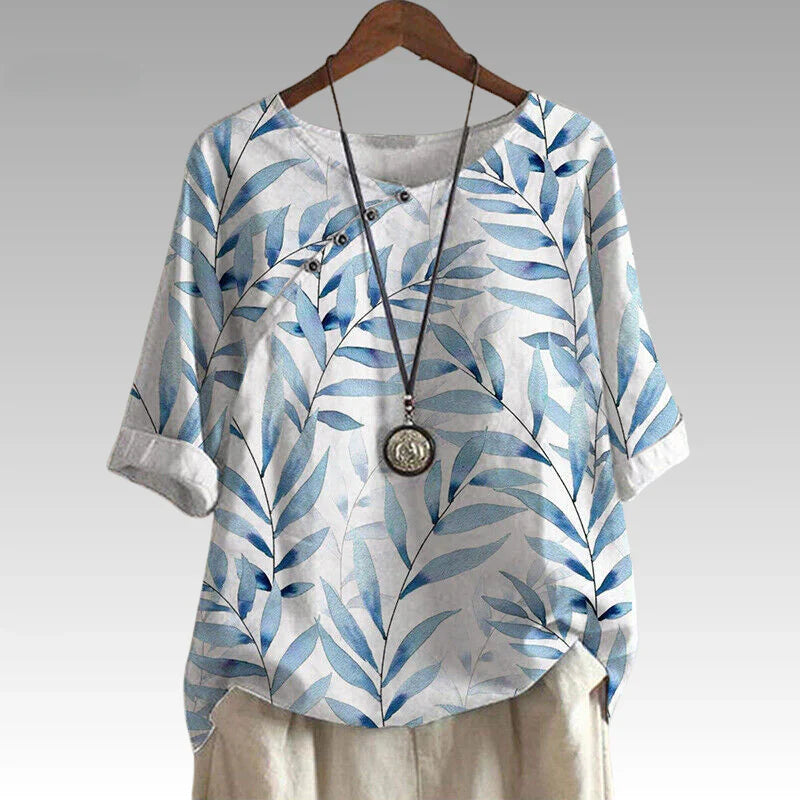Amar Button Accent Blouse