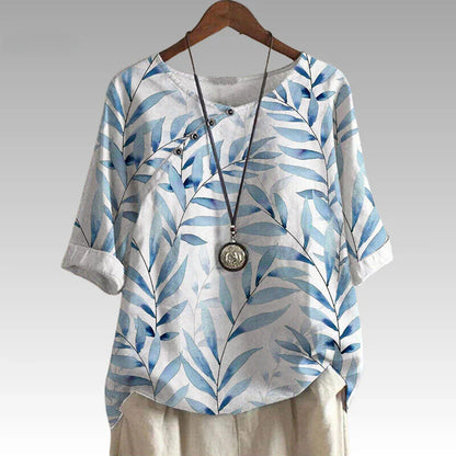 Amar Button Accent Blouse