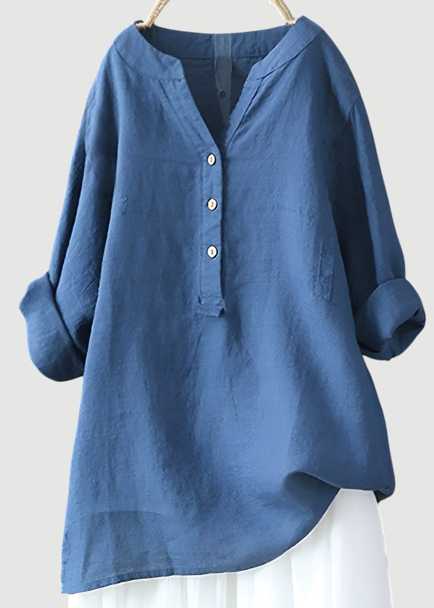 Airy and Comfortable Button-Up Shirt
