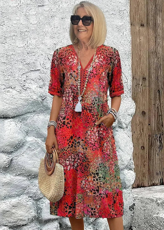 Adelle Vibrant Mid Length Dress