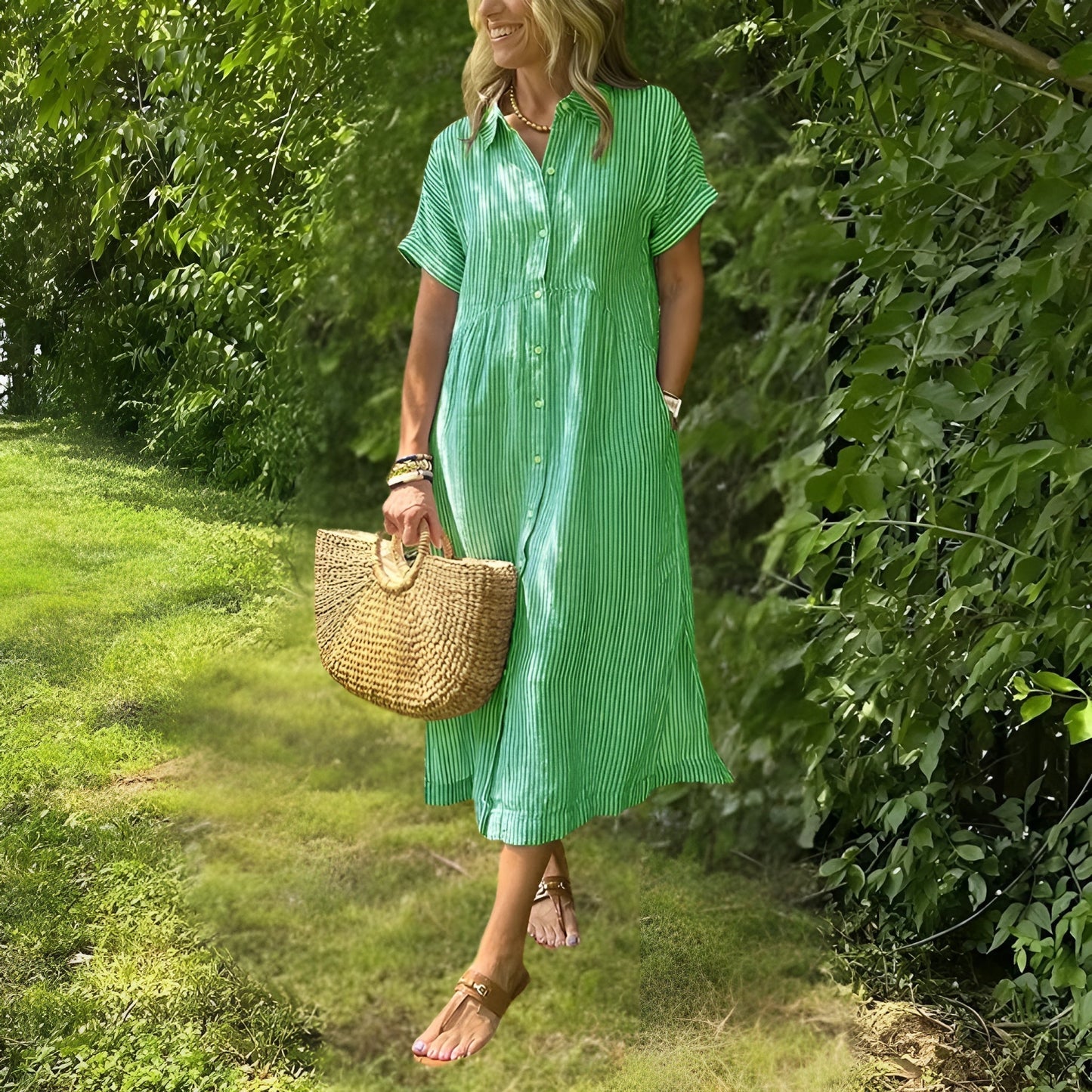 Striped Shirtdress