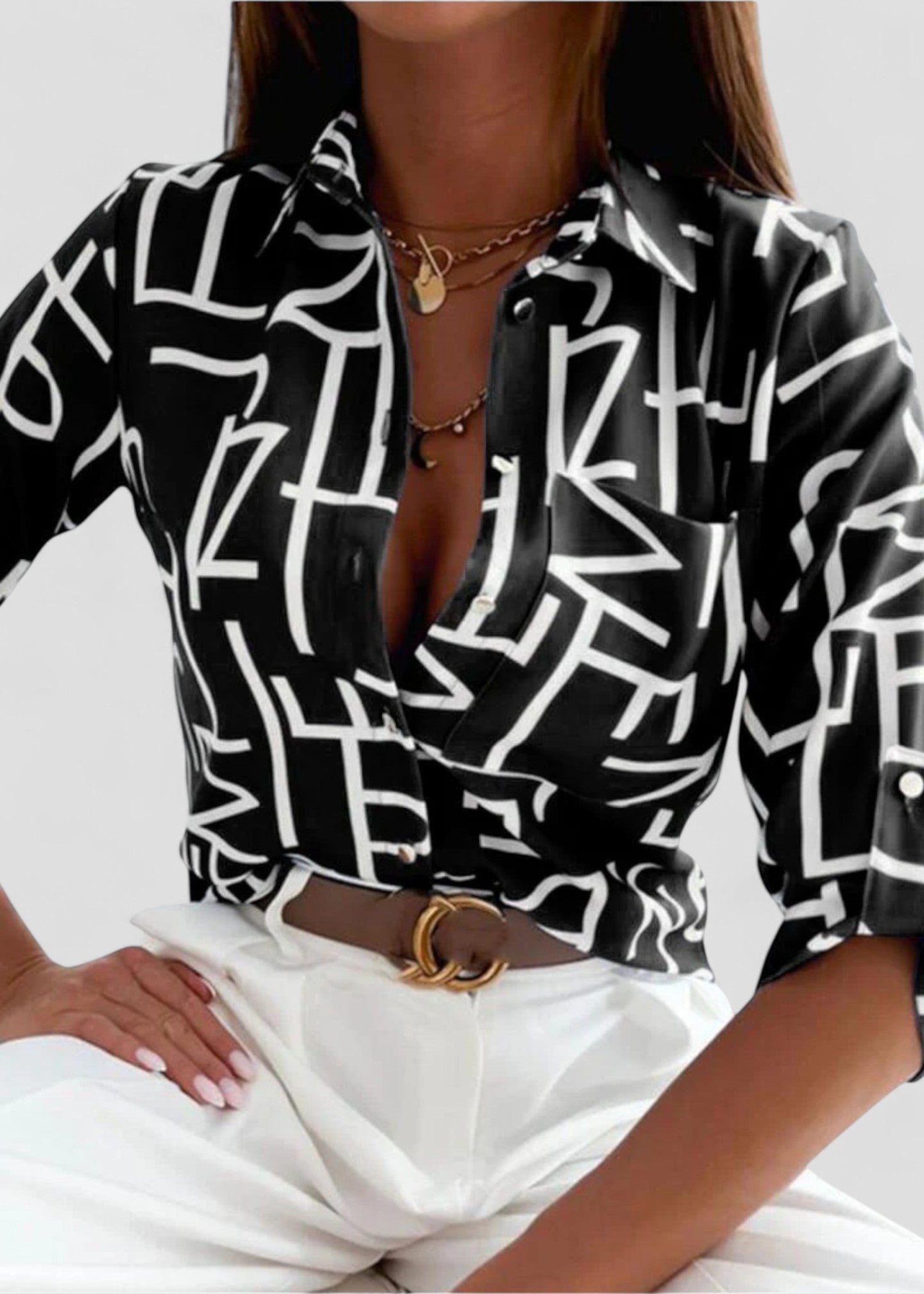 Chic Long-Sleeve Blouse