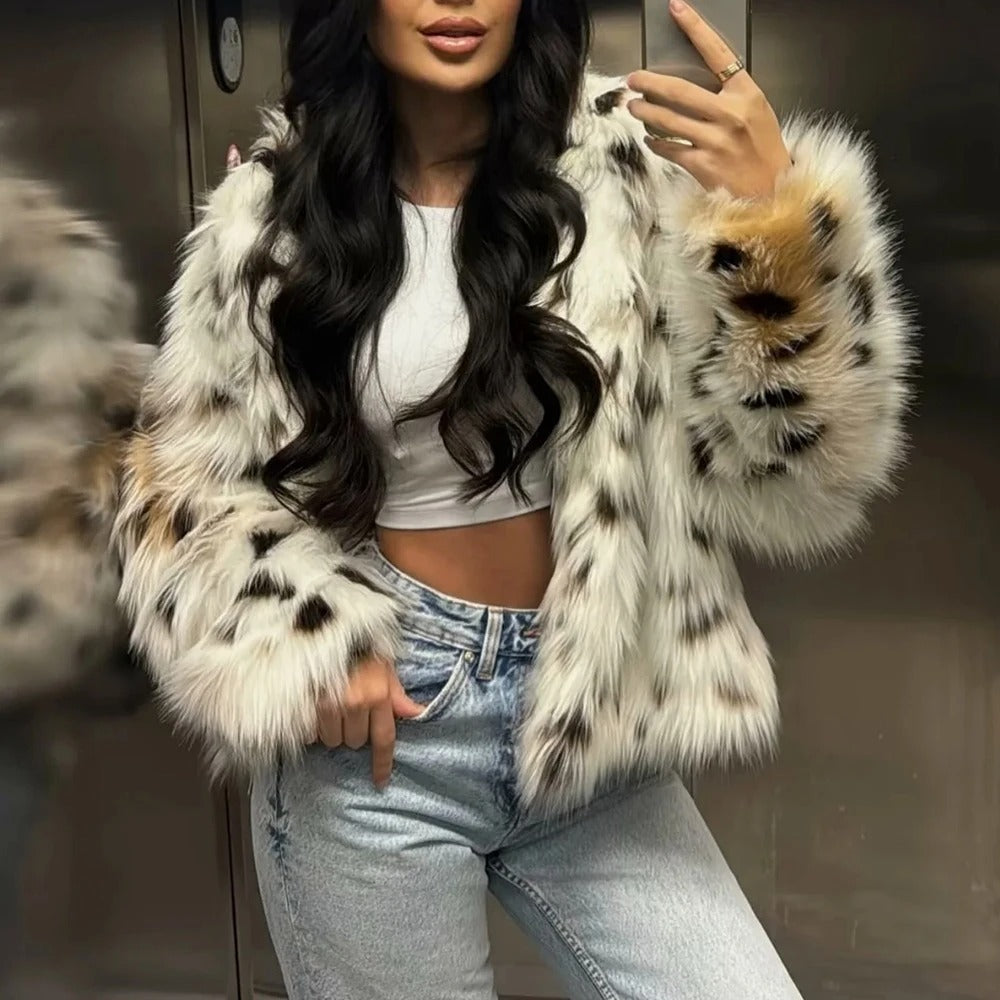 Leopard Faux Fur Jacket