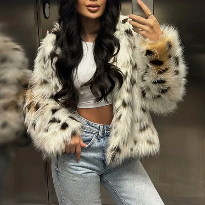 Leopard Faux Fur Jacket