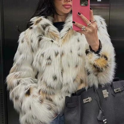 Leopard Faux Fur Jacket