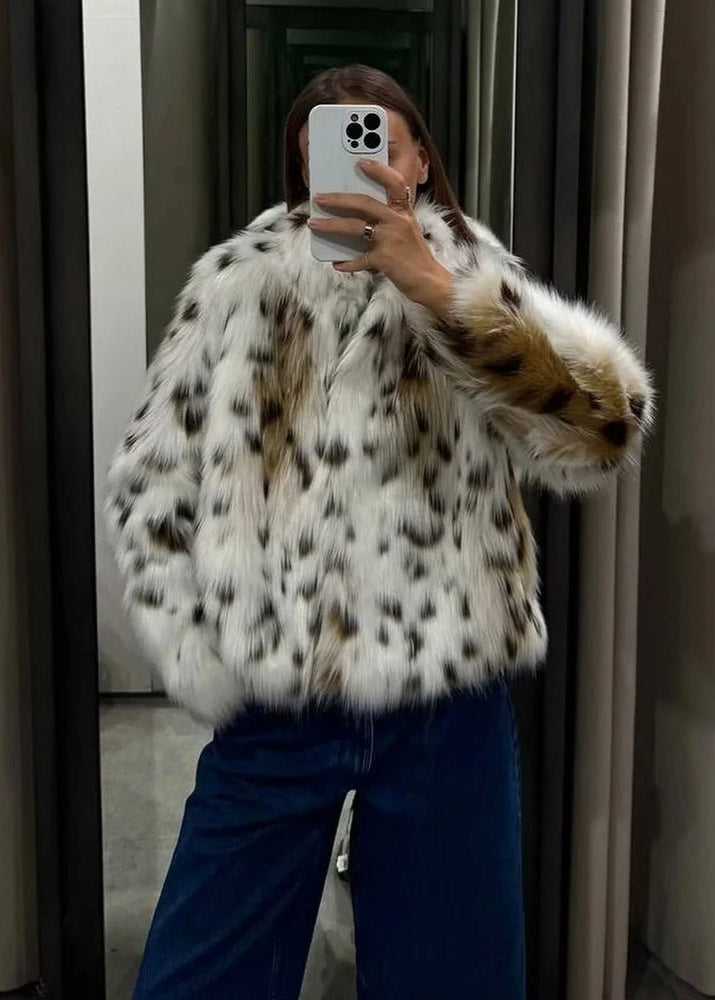 Leopard Faux Fur Jacket