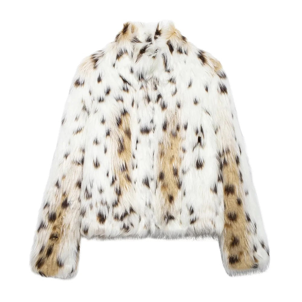Leopard Faux Fur Jacket