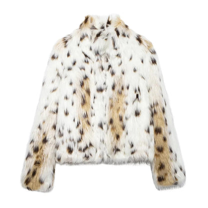 Leopard Faux Fur Jacket