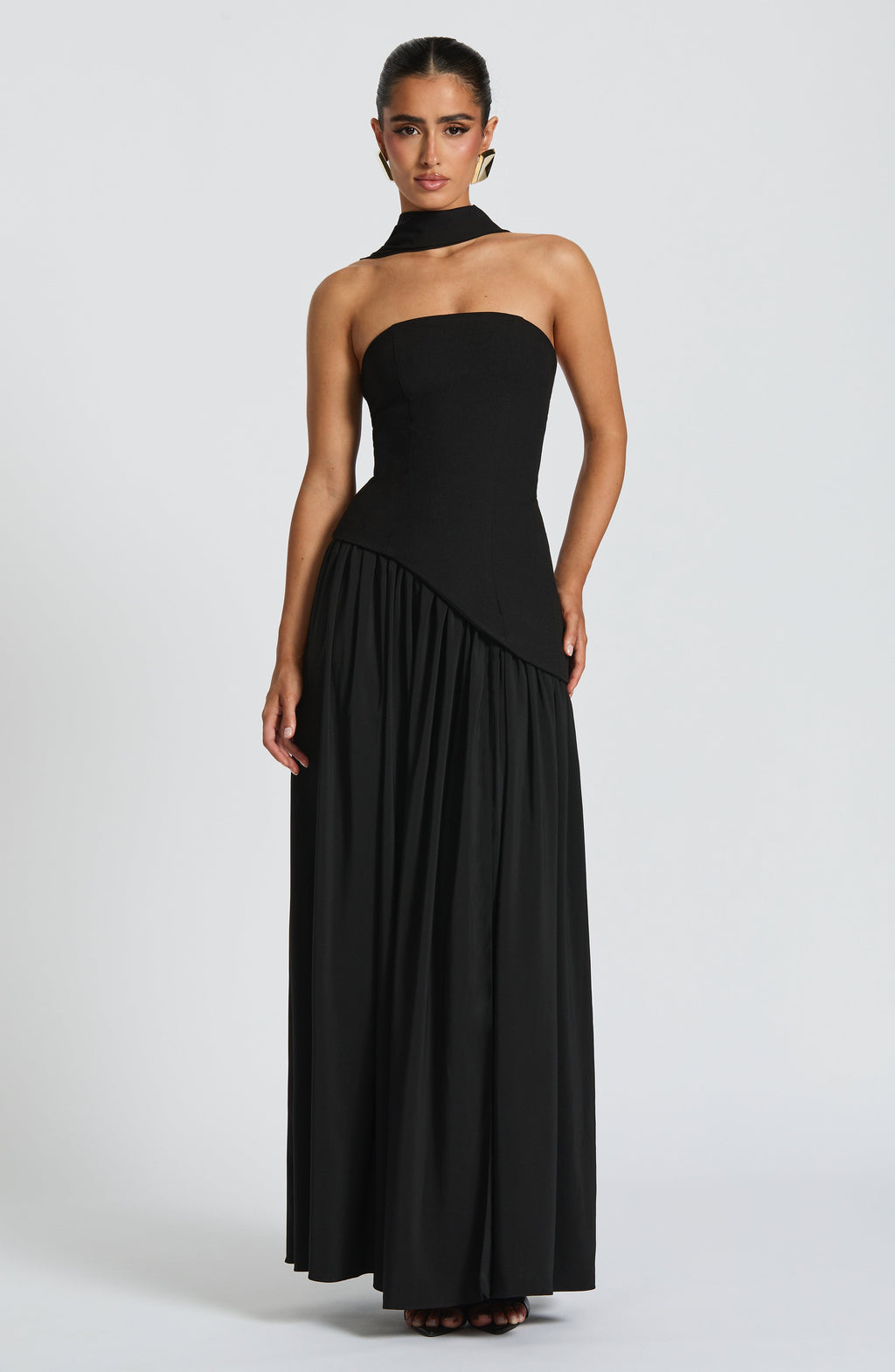Elegance Scarf Maxi Dress
