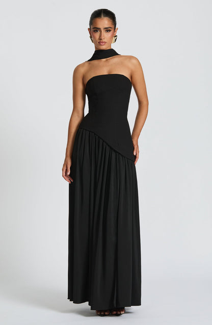 Elegance Scarf Maxi Dress