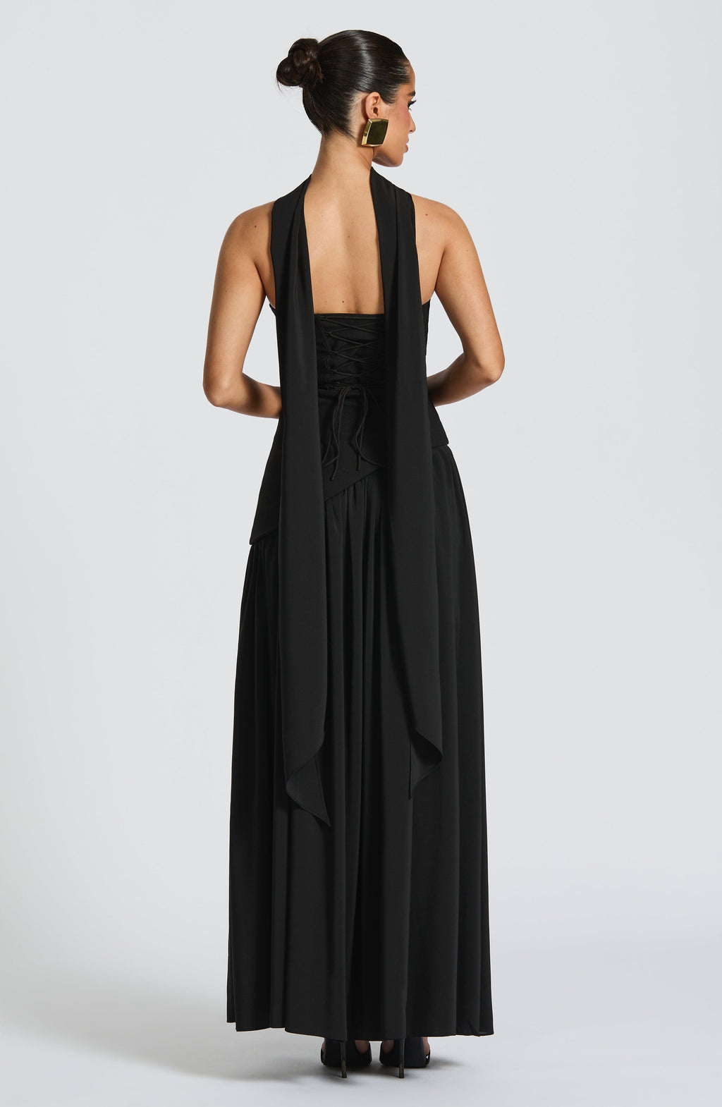 Elegance Scarf Maxi Dress