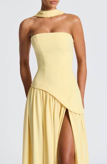 Elegance Scarf Maxi Dress