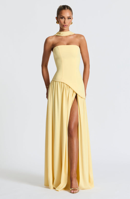 Elegance Scarf Maxi Dress