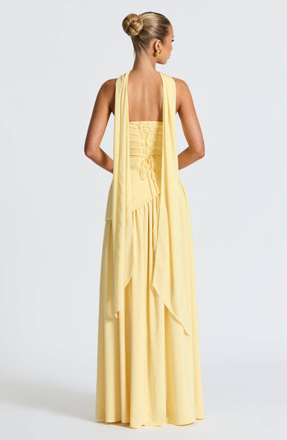 Elegance Scarf Maxi Dress