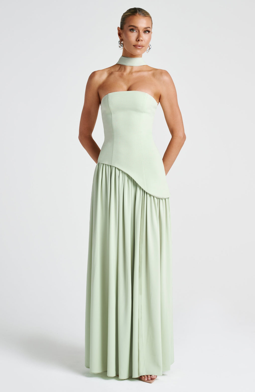 Elegance Scarf Maxi Dress