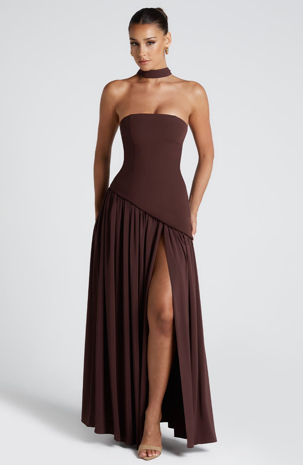 Elegance Scarf Maxi Dress