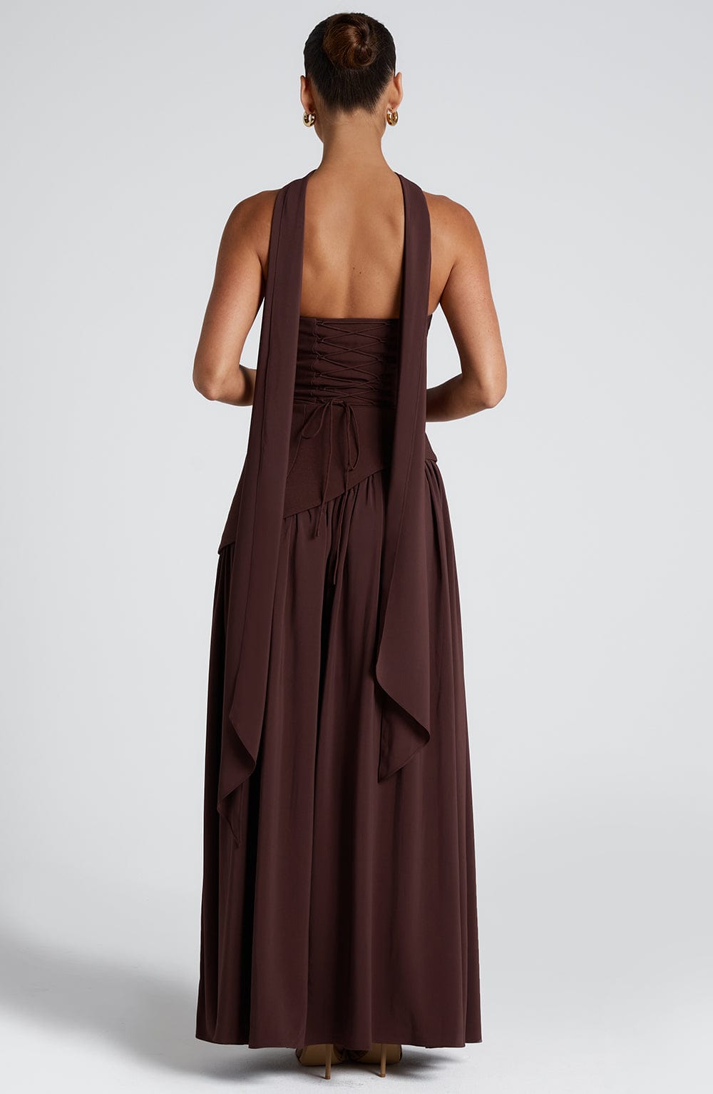 Elegance Scarf Maxi Dress