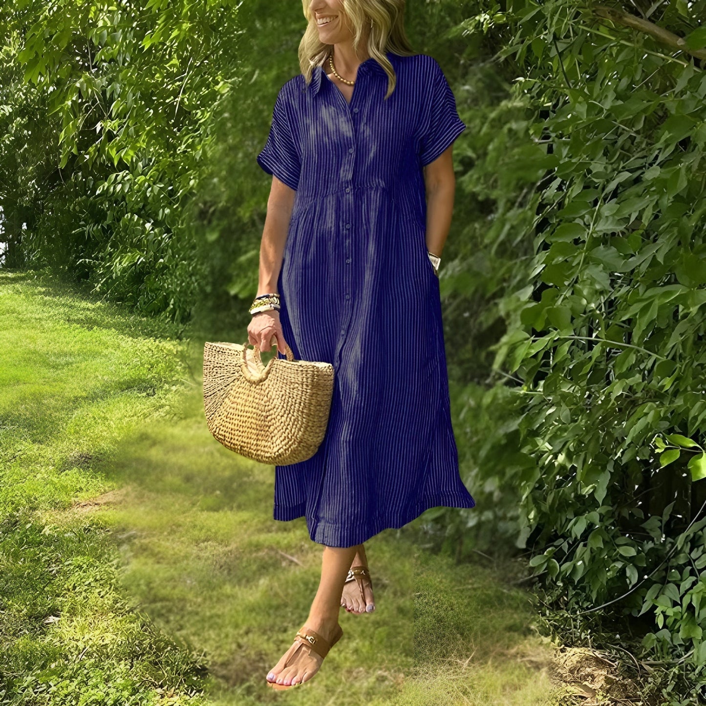 Striped Shirtdress