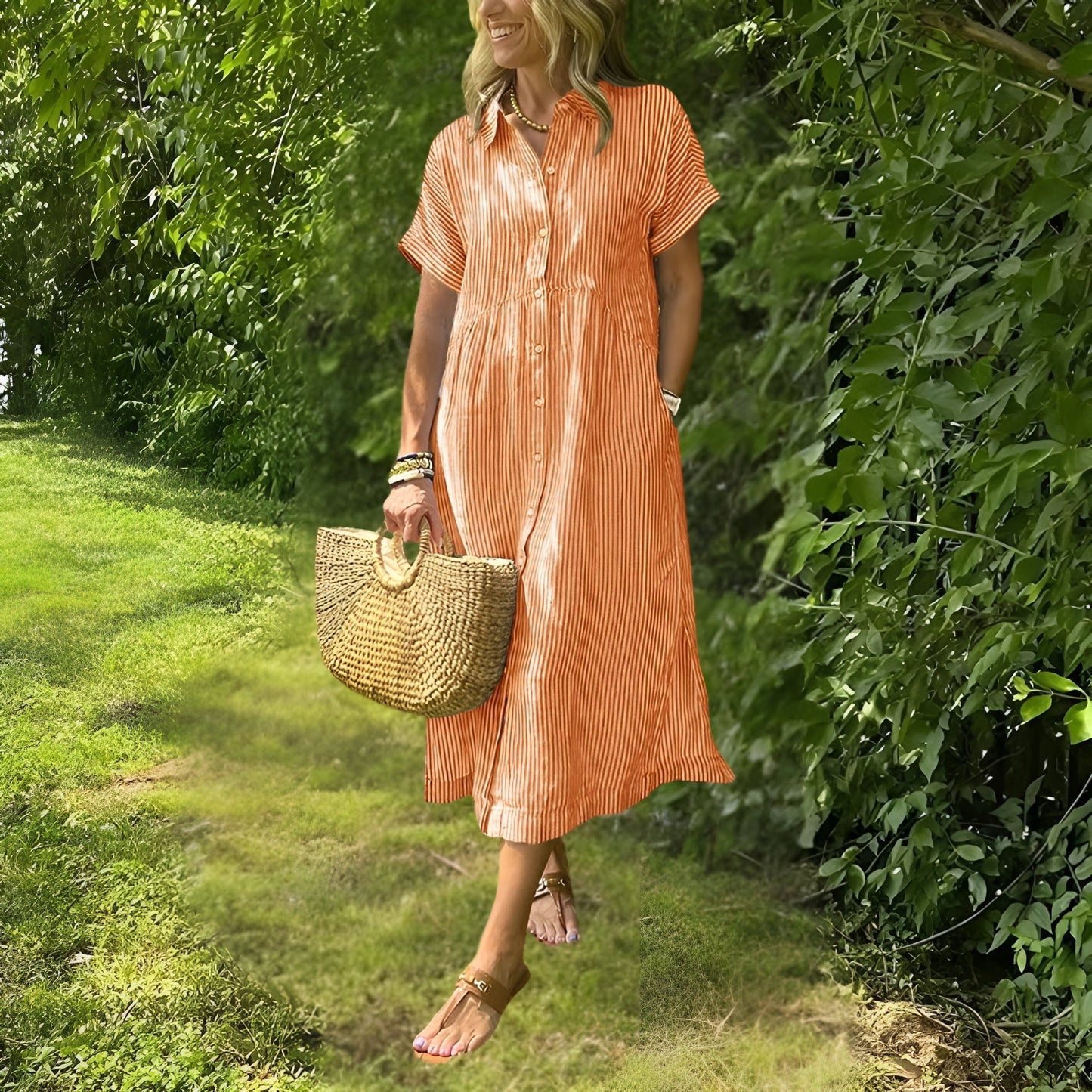 Striped Shirtdress
