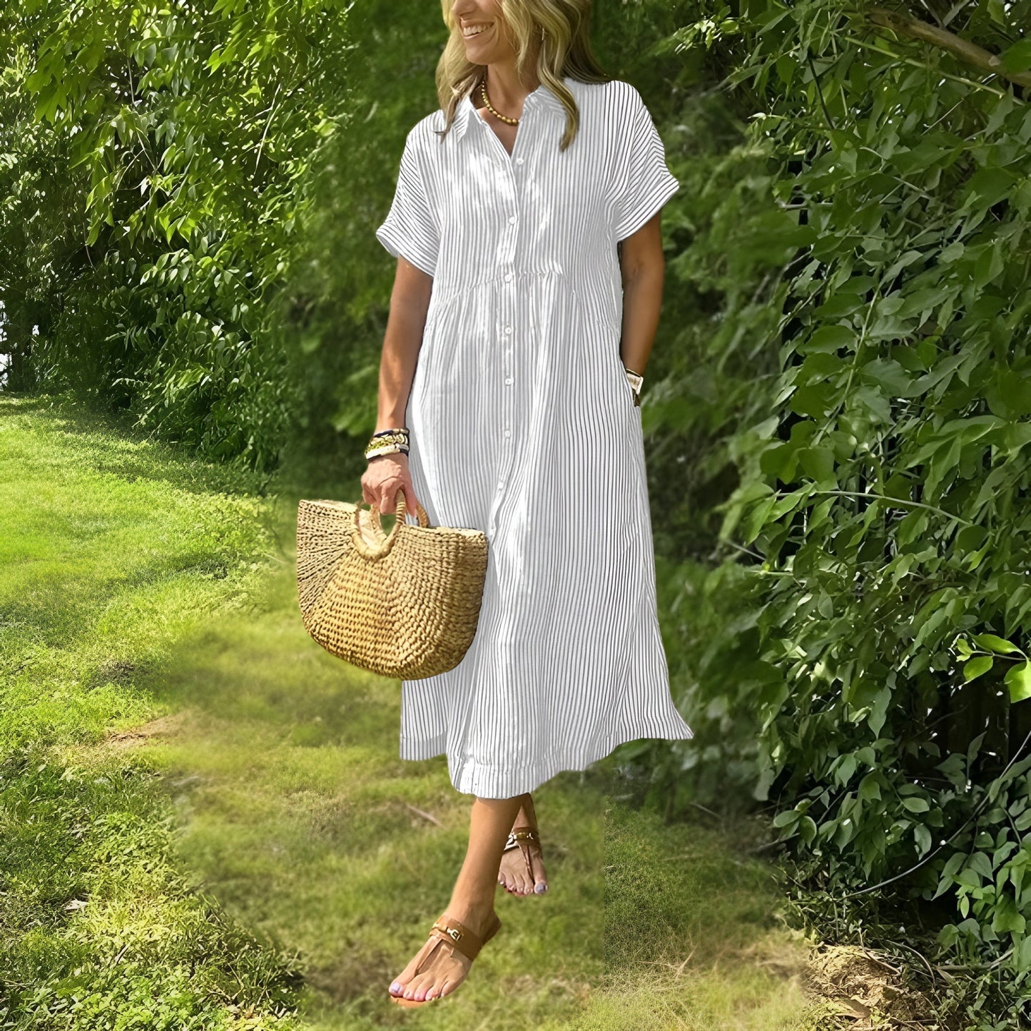 Striped Shirtdress