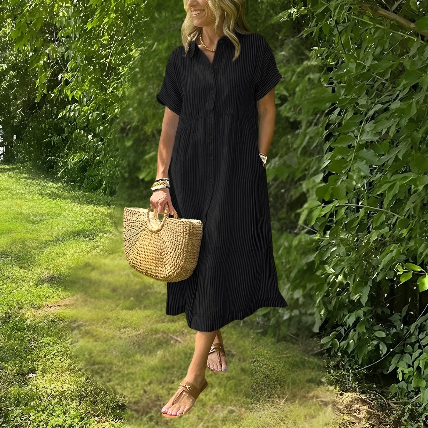Striped Shirtdress